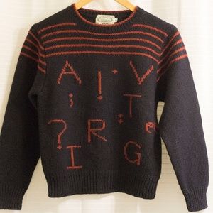 Vintage Sweater The Villager 1960s Cropped Preppy